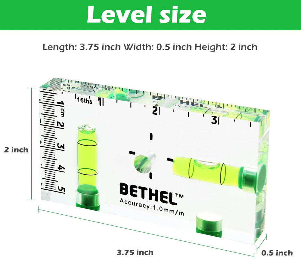 Small Level Shatterproof Cross Check Magnetic BubbleLevel Mini PocketLevel 90...