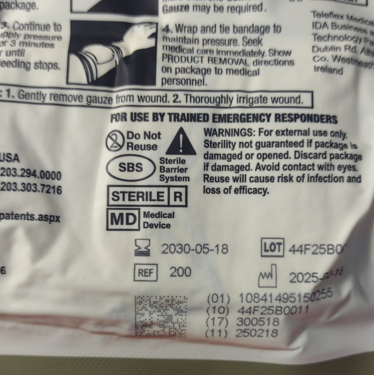 IFAK JFAK EMT COMBAT MEDIC BLEED STOP KIT NAR CAT G7 TQ w QuickClot COMBAT GAUZE