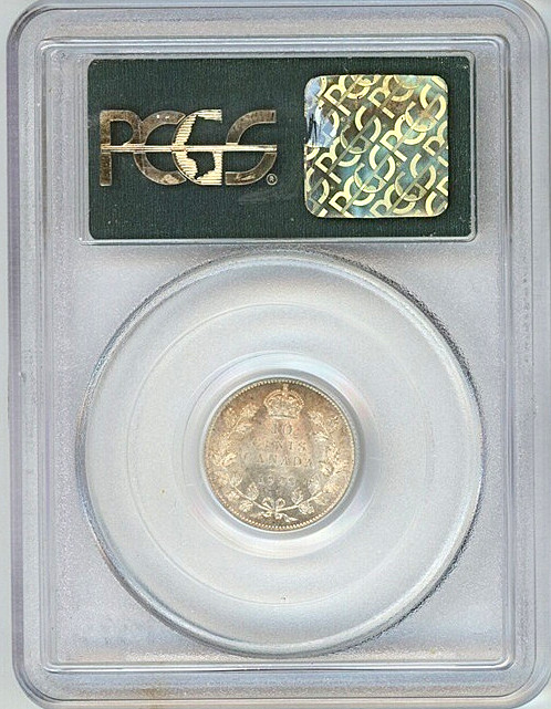 1928 Canada 10 cents PCGS MS64