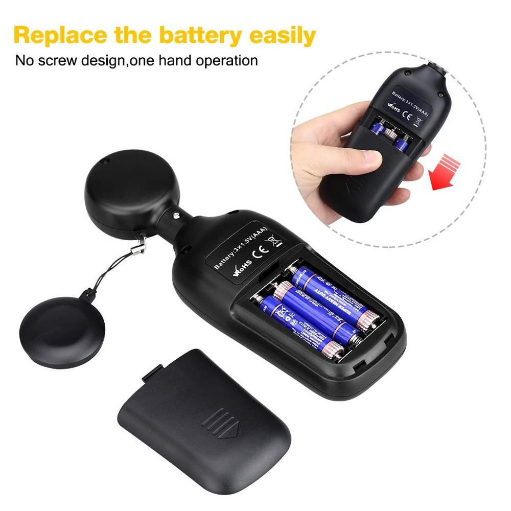 Light Meter Digital Illuminance Meter Handheld Ambient Temperature Measurer