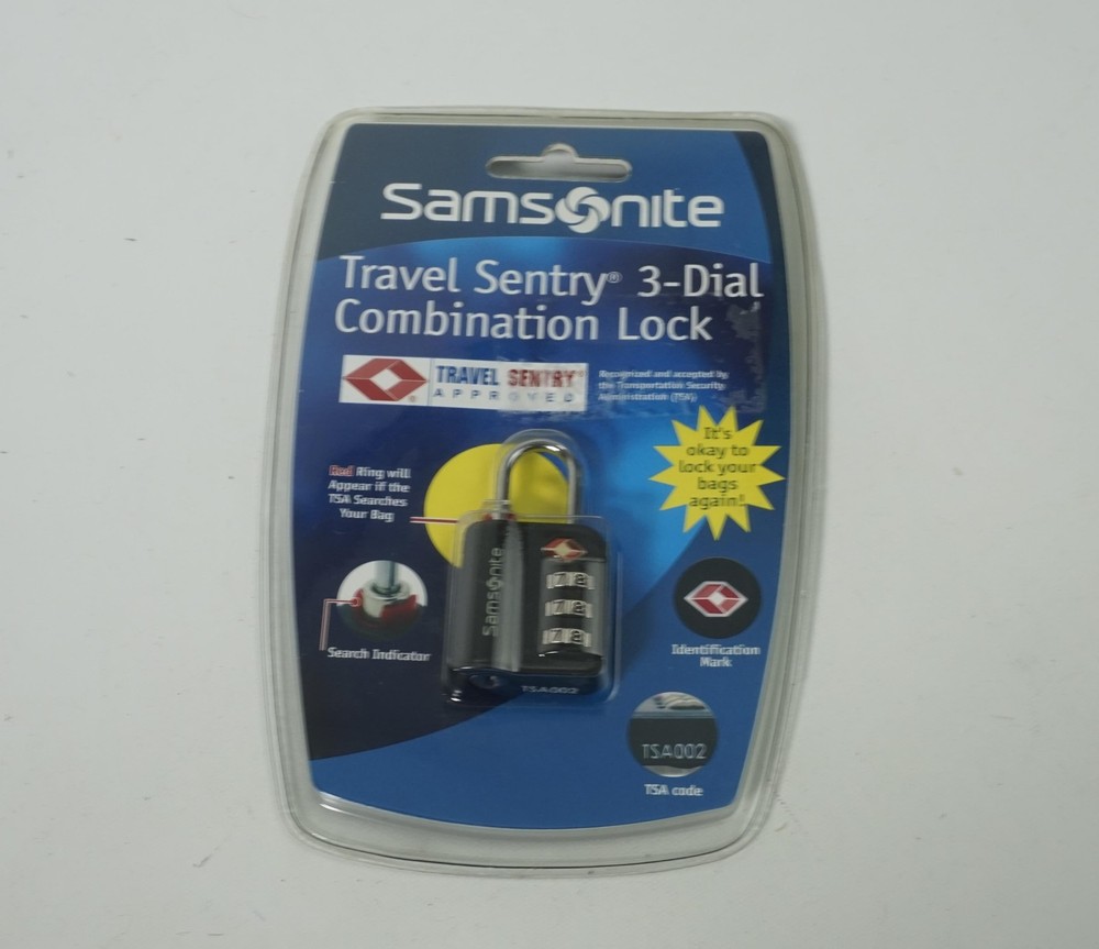 Samsonite SM3736BK Travel Sentry Approved 3 Dial Combination Lock