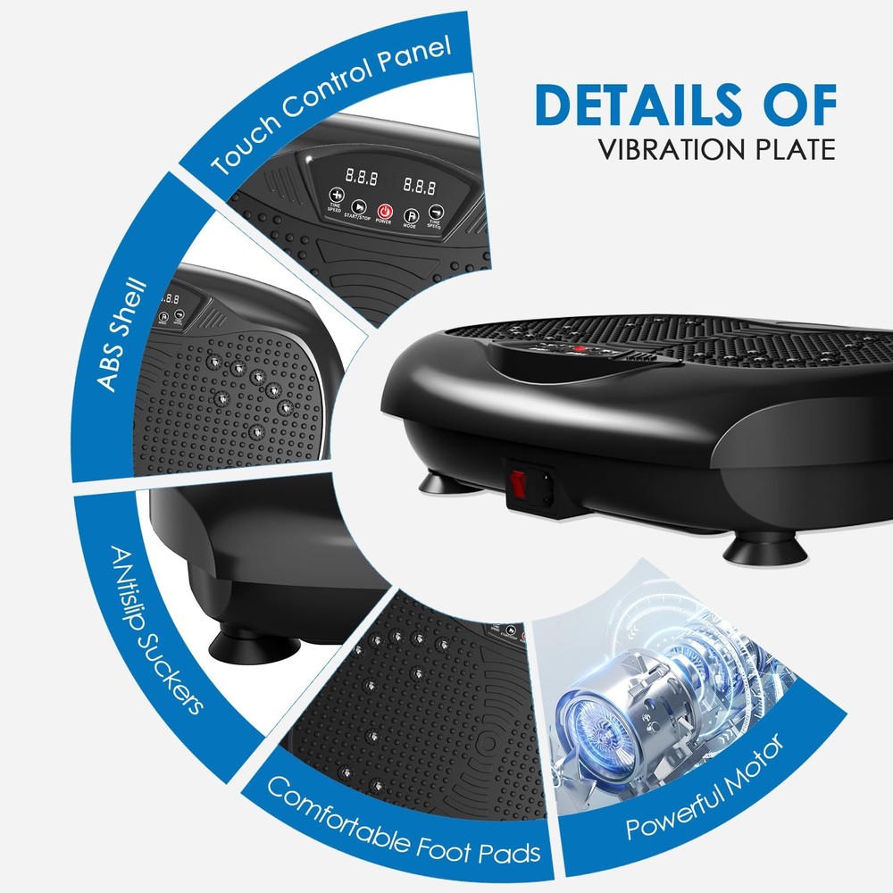 Vibration Plate Exercise Machine - Whole Body Workout Vibration Platform Lymp...