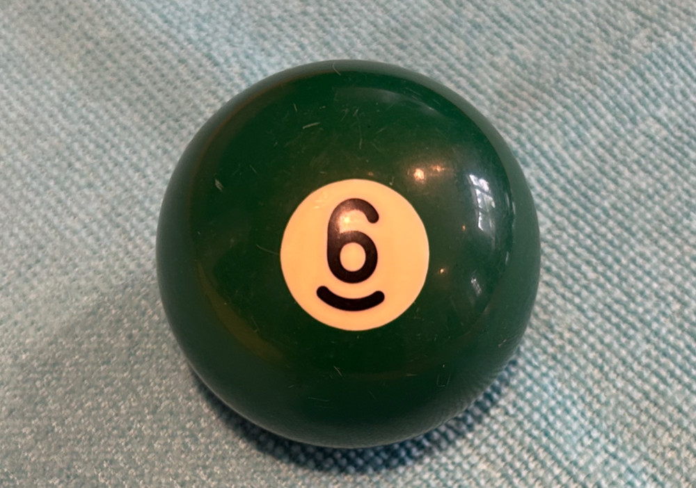 Replacement #6 Billiard Pool Ball  2 1/4" Diameter