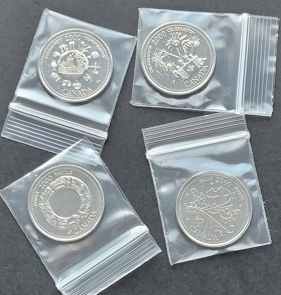 ***CANADA 25 CENTS 2000 MILLENNIUM *** FROM MINT ROLLS ***