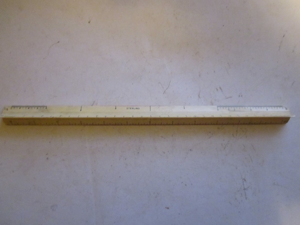 Sterling MFG Co. 3-Sided Triangular Engineer Drafting Scale Ruler