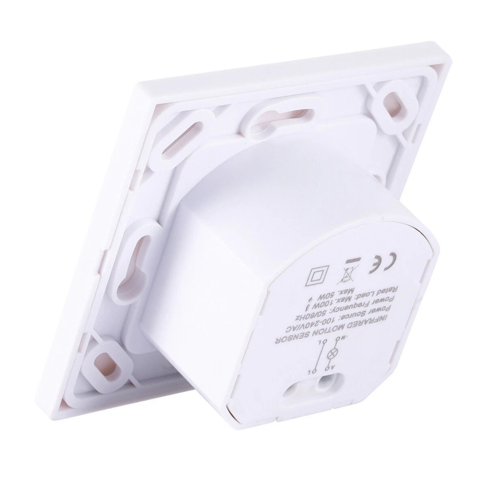 Motion Sensor Switch with Time/Lux Adjustment AC100-240V for Office & Home Use