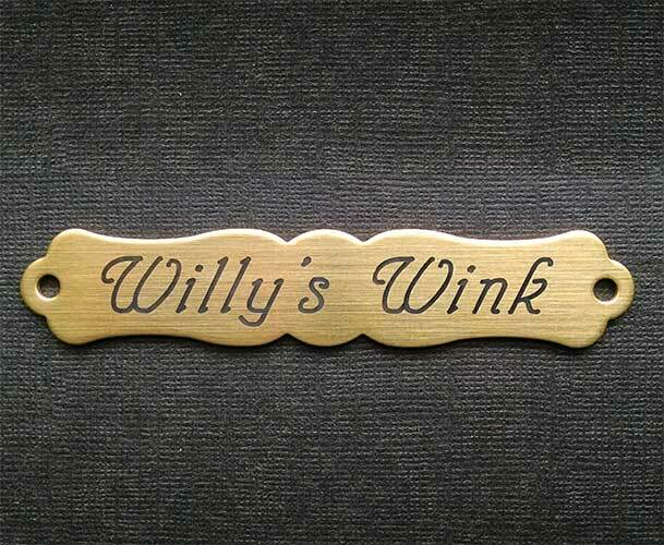 HALTER PLATE THICK ORNATE LGE Solid Brass Custom Engraved Personalized Horse