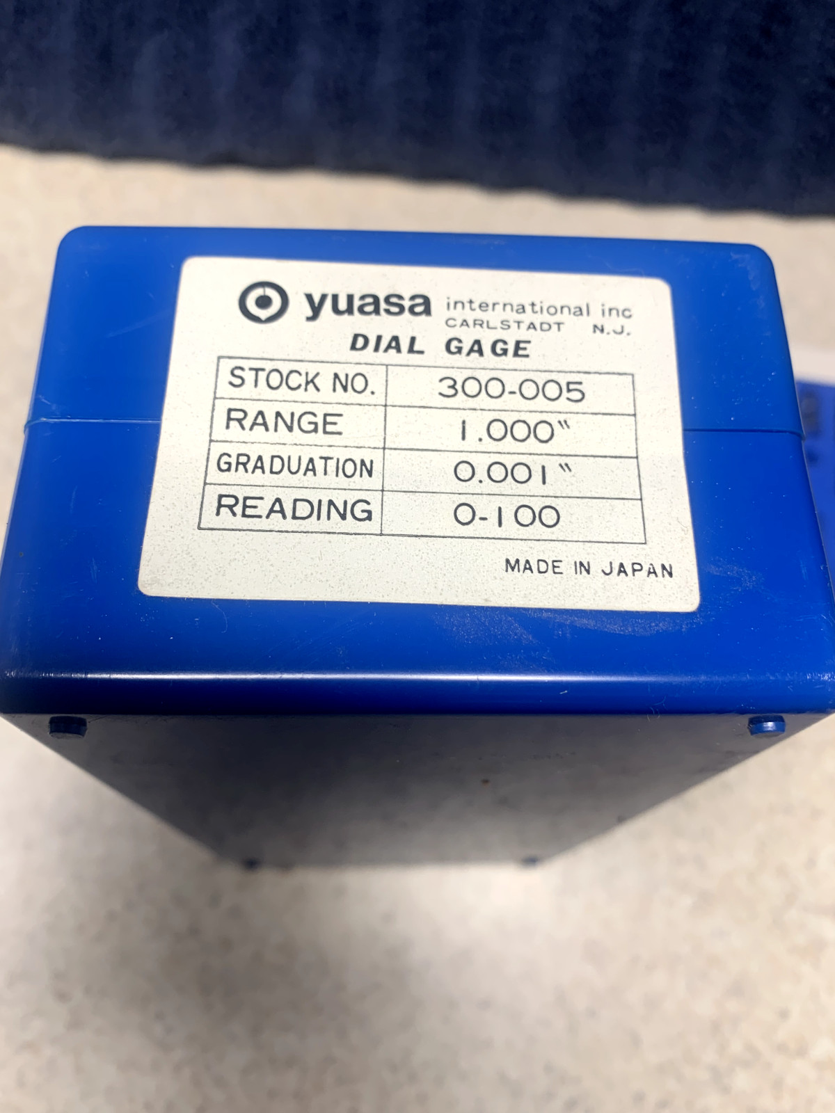 Machinist Tools: Yuasa 1" Dial Gauge 300-005 with indicator point set (NOS)
