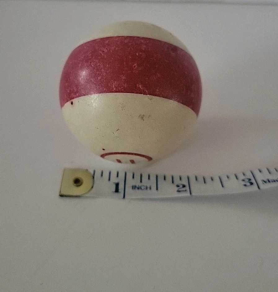 Vintage No. 11 Striped Red White Pool Ball Billiard 2" Replacement (E)