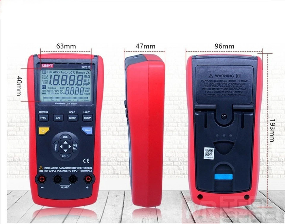 UNI-T UT612 Capacitance meter LCR Meter Inductance Ohm Freq Deviation Ratio Test