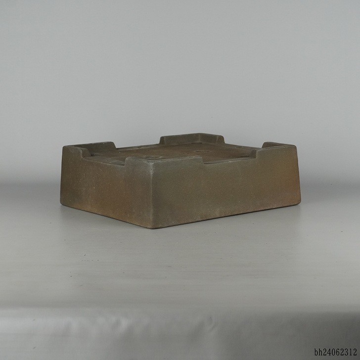 Japanese Bonsai Pot Toho 29.5cm Rectangular Unglazed Clay Used