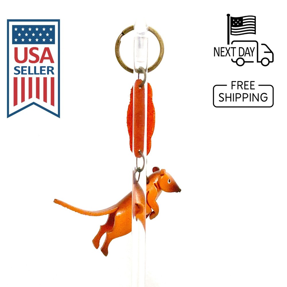 Meerkat Handmade Leather Keyring