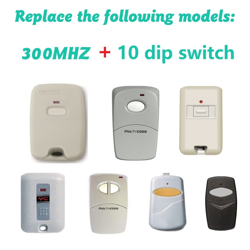 2PCS Multi-Code 3089 MultiCode 308911 Linear MCS308911 Garage Gate Remote 100m