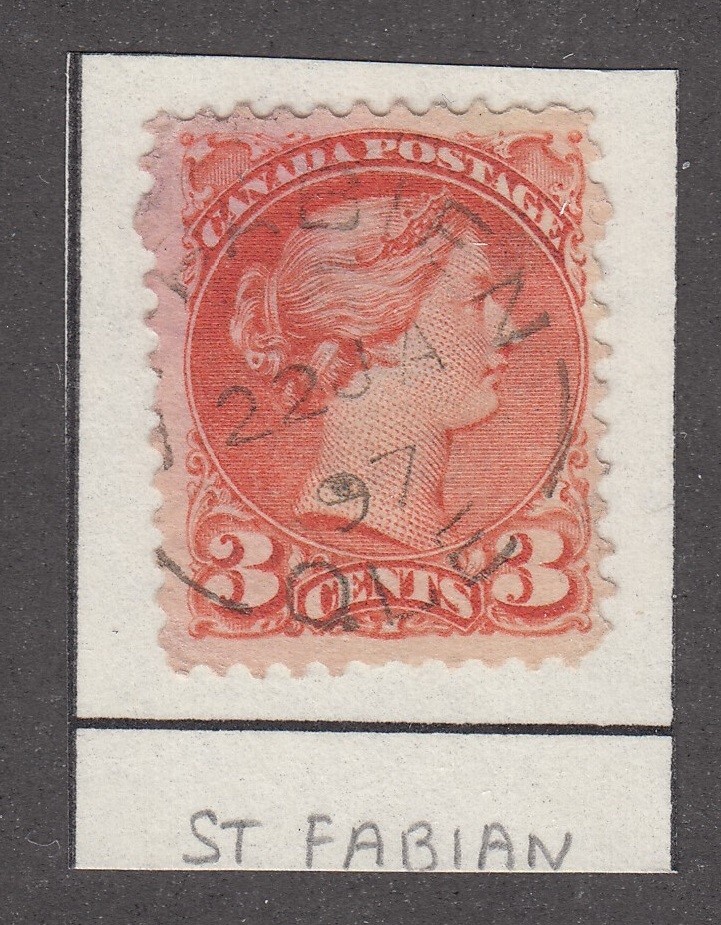 Quebec Split Ring Town Cancel, "ST. FABIEN", 22 JA, 97