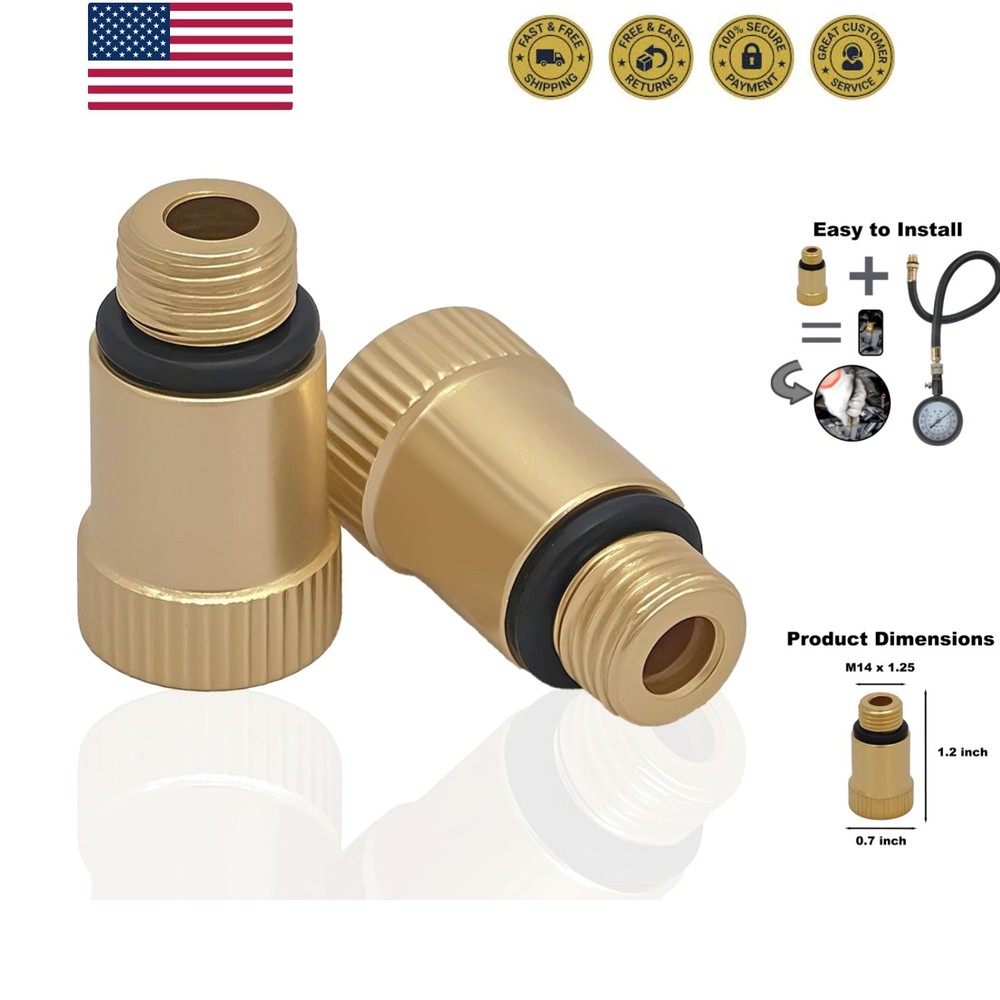 14mm Engine Tester Adapter Spark Plug Adapter Corrosion Proof Compression Too...
