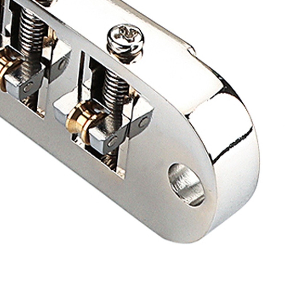 Roller Saddle Bridge Replacement Lightweight 4 String Guitar Bridge For HPGF