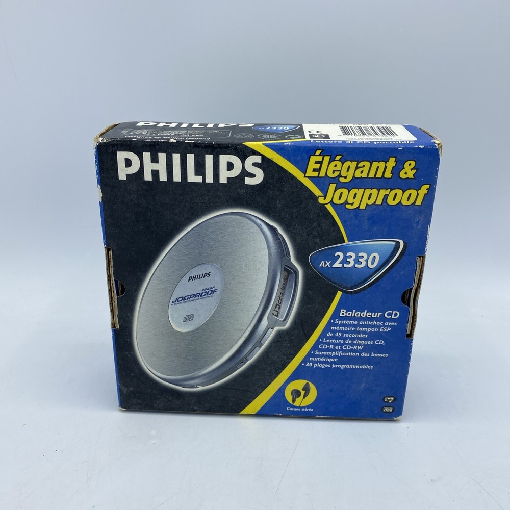 Philips AX2330 Jog Proof Portable CD Player With Box