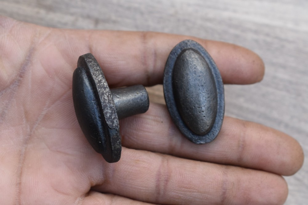 Vintage oval shape cast iron cabinet drawer door gate knobs handles pull 10 pcs