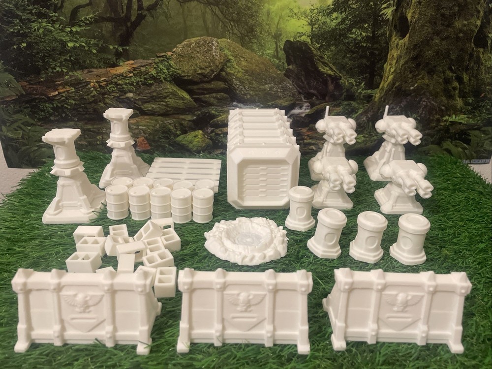 Warhammer DnD Compatible Terrain BUNDLE White Unpainted