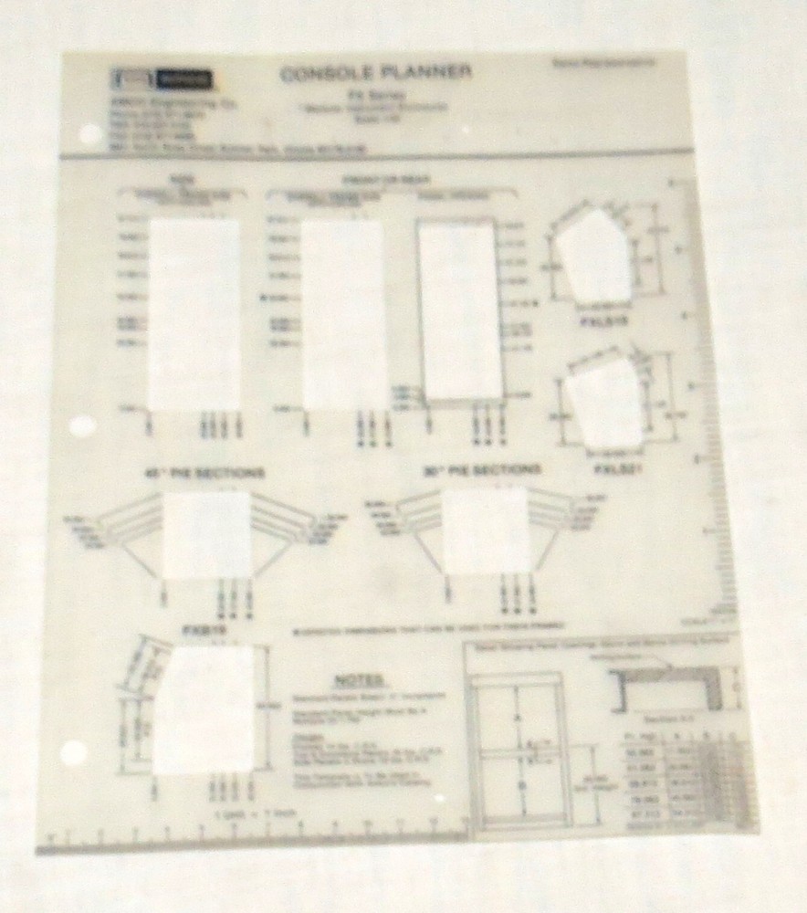 Amco Console Planner Template FX Series