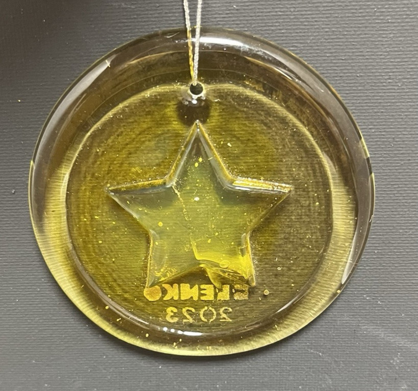 Blenko Glass Suncatcher - Star - Citrine
