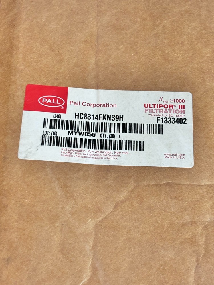 Pall HC8314FKN39H Hydraulic Filter Replacement