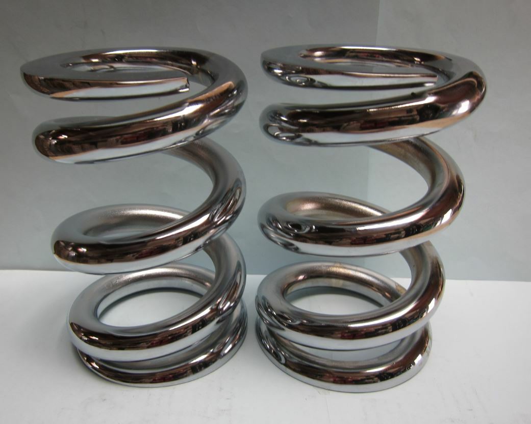 Lowrider Hydraulics 3 ton coils spring pre cut, flat edges, chrome