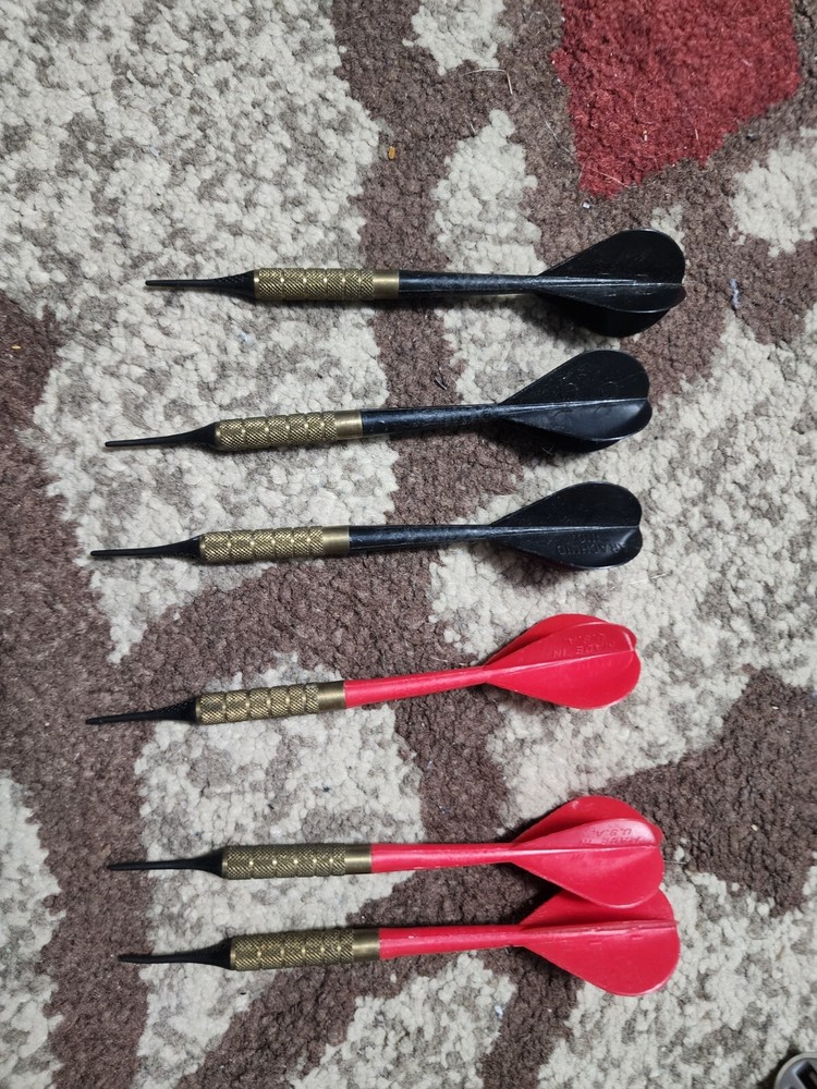 6 ARACHNID SOFT TIP DARTS with Brass Collar