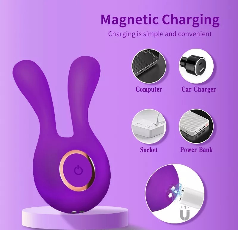Powerful Multi-Speed "Bunny" Vibrating Massager USB Rechargeable