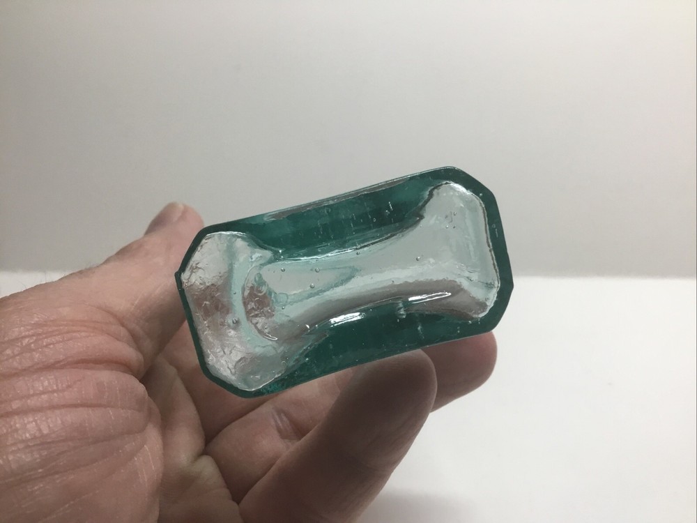 Small Antique Aqua Risin’ Sun Metal Polish Bottle. J. E. Sharp & Son.