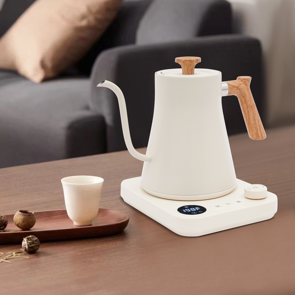 Tabletop Electric Gooseneck Kettle 1200W Electric Tea Kettle w/ Memory Function