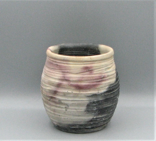 Swirled Pit Fired Decorative Ceramic Pot #2132 Free Shipping
