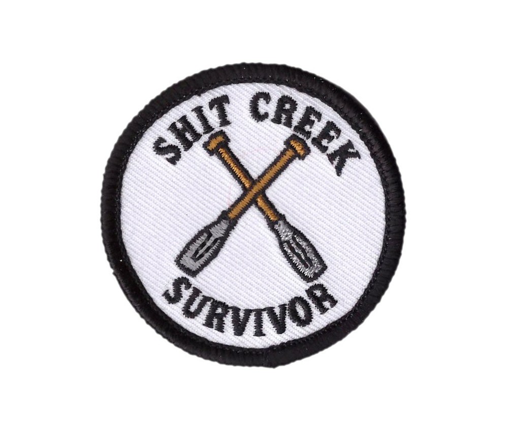 Shit-Creek Survivor De-merit Patch Badge Sew on 2”