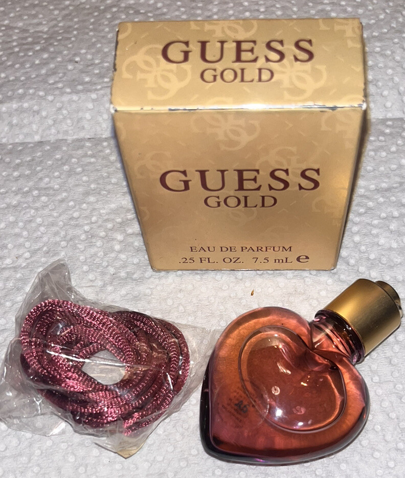 Guess Gold Eau De Parfum Splash Mini Pendant 0.25oz. New In Box