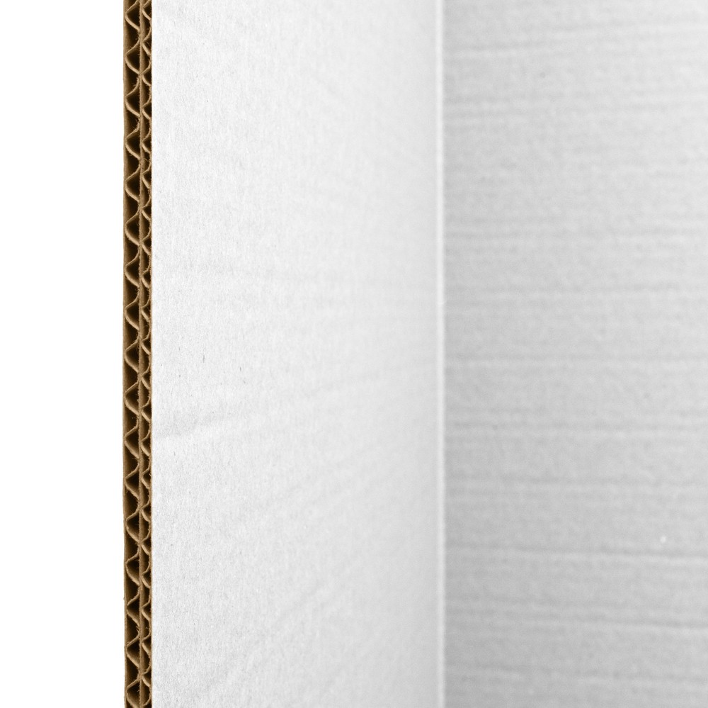 4 ft. Short White Temporary Cardboard Folding Screen - 4 Panels