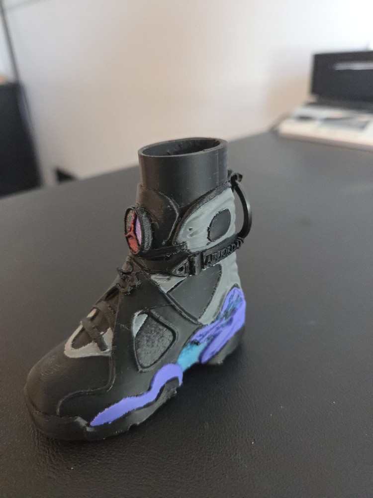 Jordan 8 Aqua Bic lighter case holder keychain