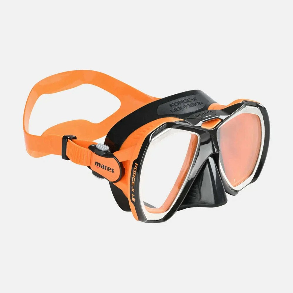 Mares Force-X LiquidSkin Dive Mask, Black Orange