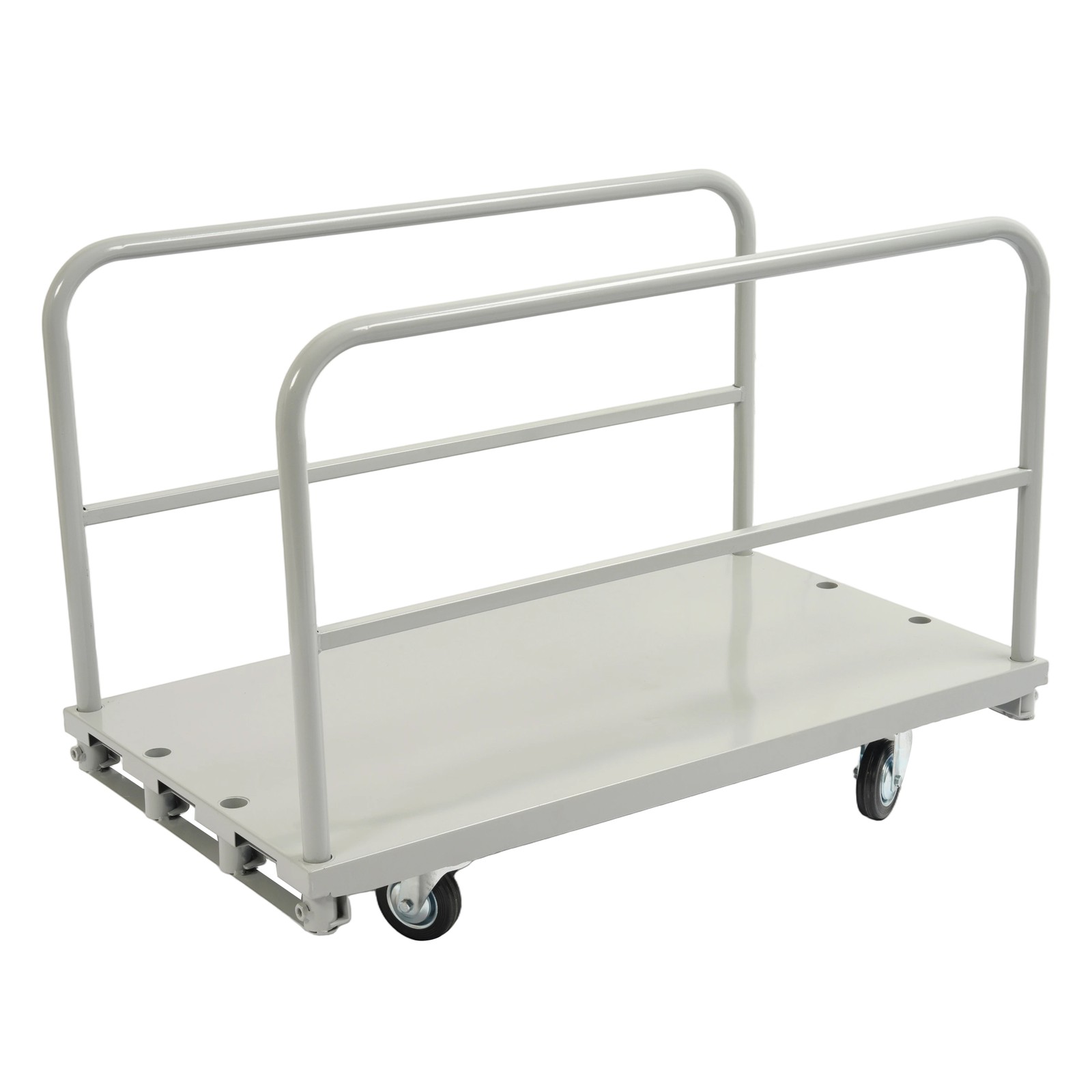 2200 lb 2- in-1 Drywall Sheet Cart, Lumber Platform Truck Dolly Cart W/4 Casters