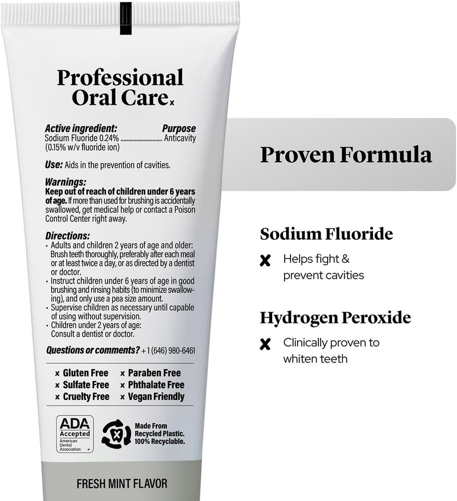 Made by Dentists Professional Ultra Whitening Toothpaste 2 Pack Sensitive Teeth
