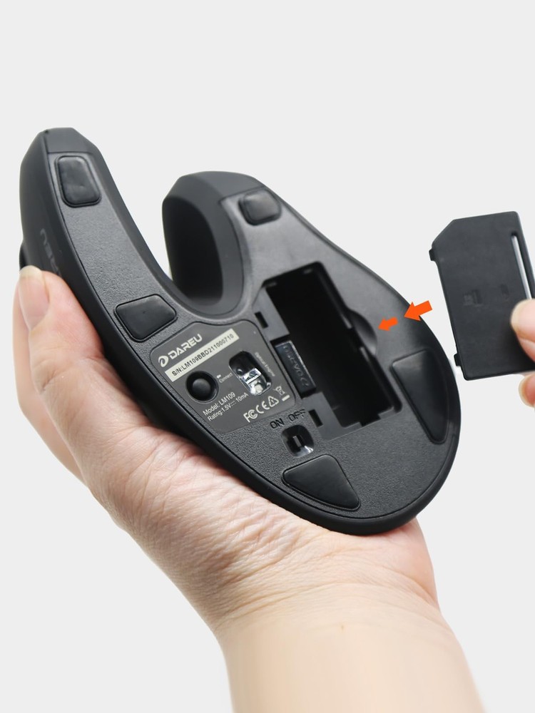 DAREU Ergonomic Vertical Wireless Mouse, 2.4G Optical Vertical Mouse with Erg...