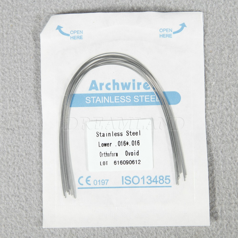 Dent Orthodontic Arch Wire Stainless Steel Ovoid Form Archwires Rectangular