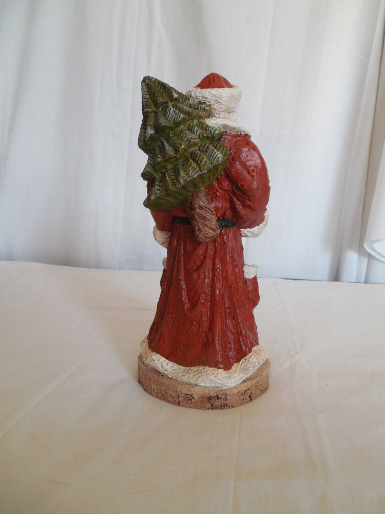 Hand painted Bavarian Santa figure 9"