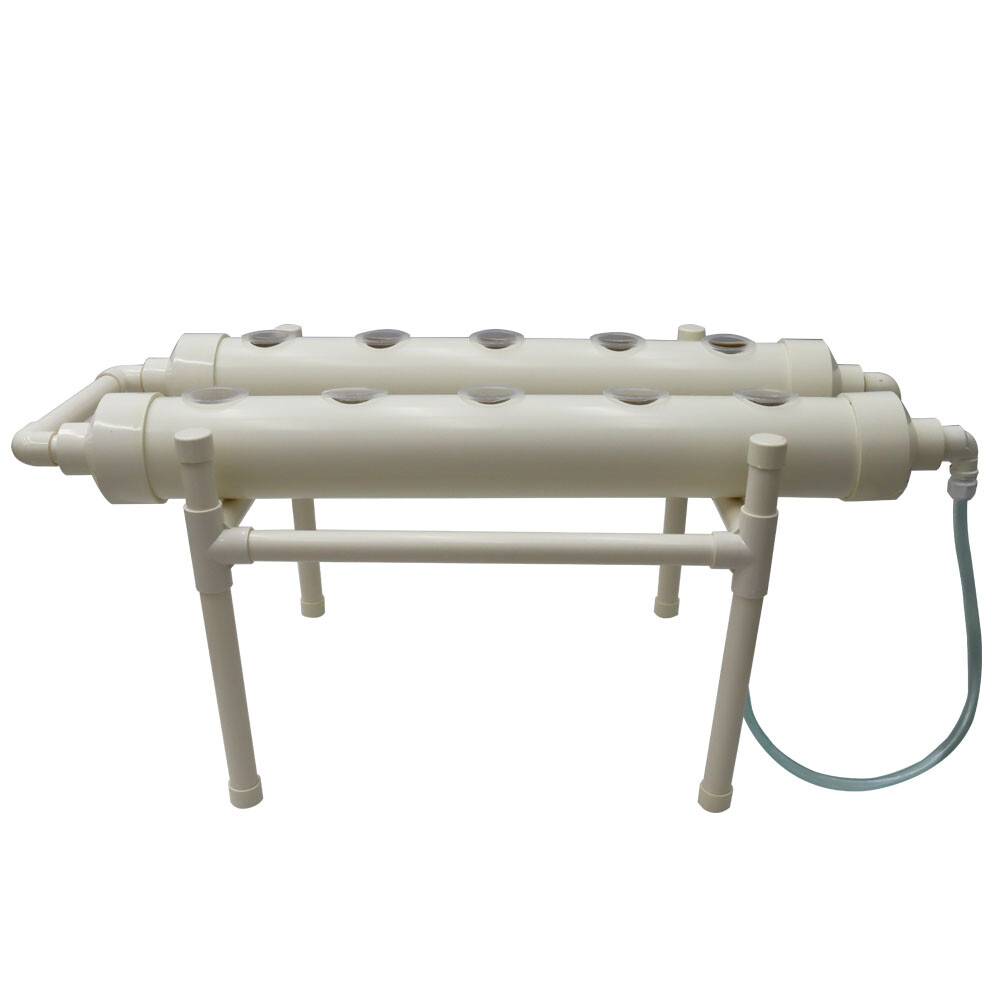 Indoor Hydroponic System Single Layer two Pipes Vegetable Growing Kit PVC Pipe