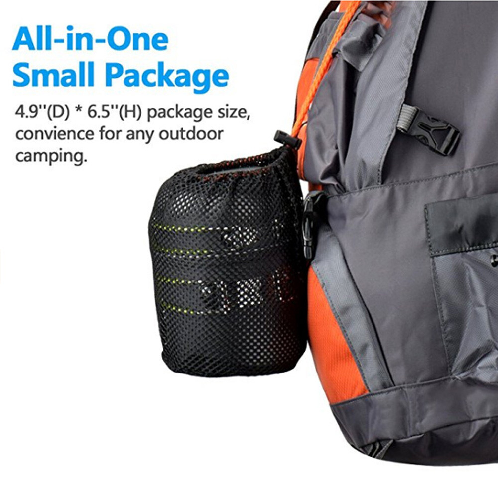 Portable Gas Camping Stove Butane Propane Burner Outdoor Hiking Picnic+Cookware