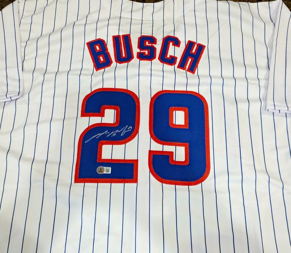 Michael Busch MLB Chicago Cubs SIGNED AUTOGRAPHED JERSEY, XL, BAS COA