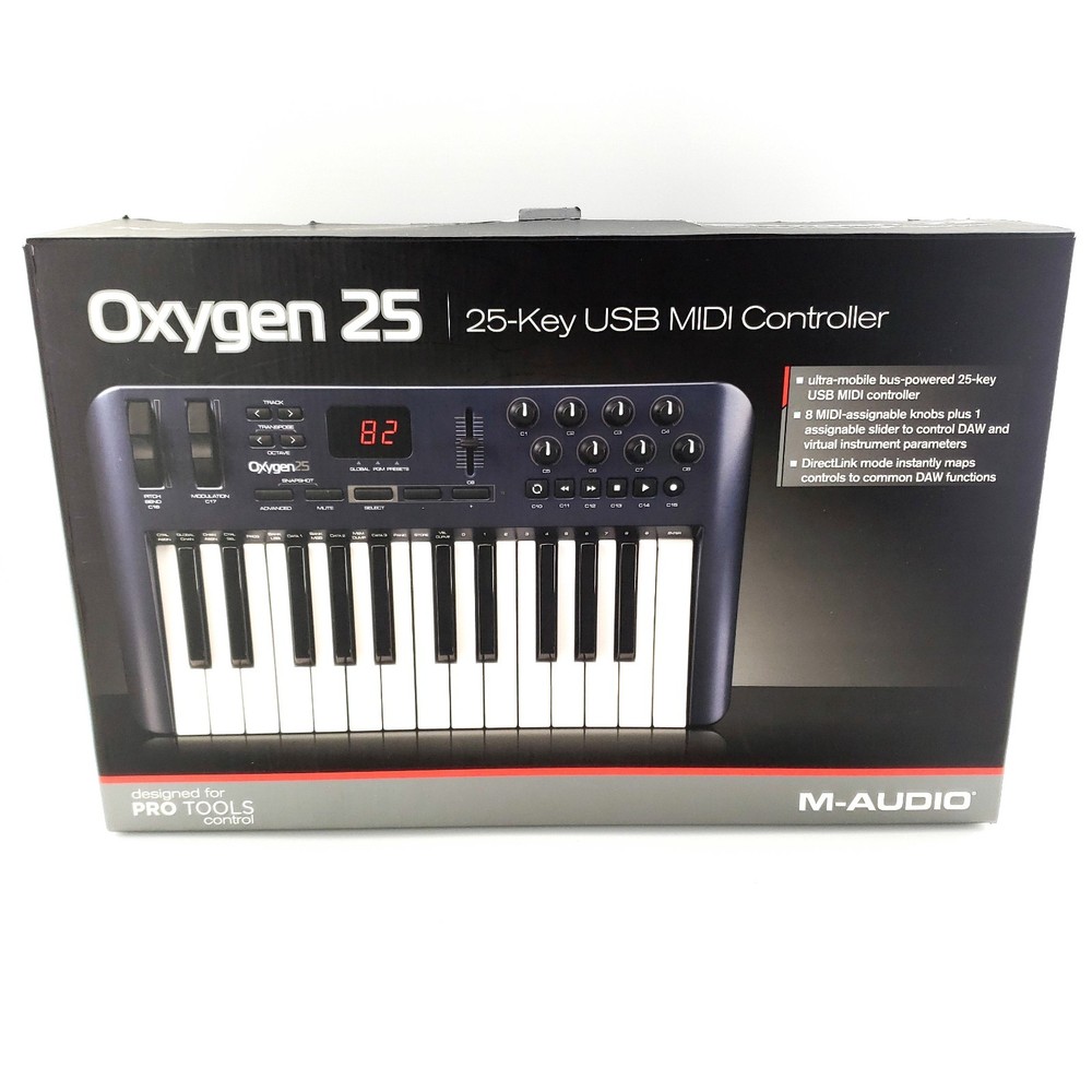 M-Audio Oxygen 25 Key 3rd Gen MIDI Controller Keyboard Complete