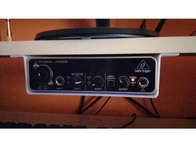 Under Desk / Table Mount for Behringer U-Phoria UMC22 Audio Interface *Black*