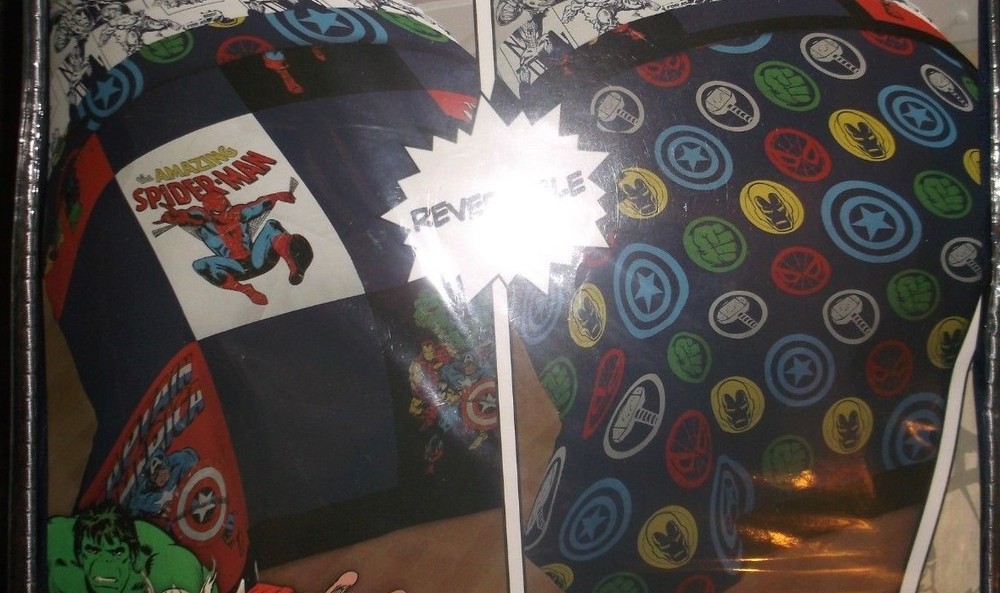 DISNEY MARVEL REVERSIBLE FULL COMFORTER BEDDING TWIN SHEETS PILLOW CASES SET NEW
