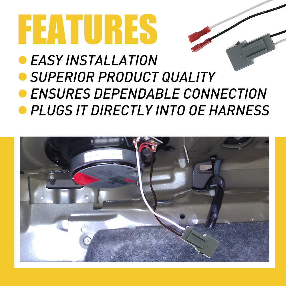 Car 4PCS 72-5512 Stereo Speaker Harness Connector Adapter For Ford Mustang 94-04