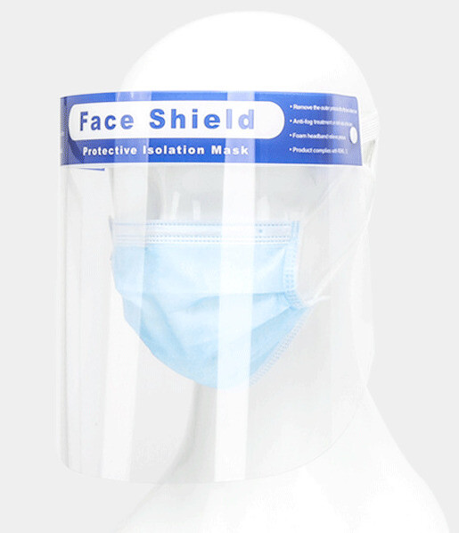 Protective Full Face Shield Clear, Adjustable band - Ships from Texas
